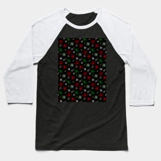 WINTER Snowflakes Pattern Baseball T-Shirt